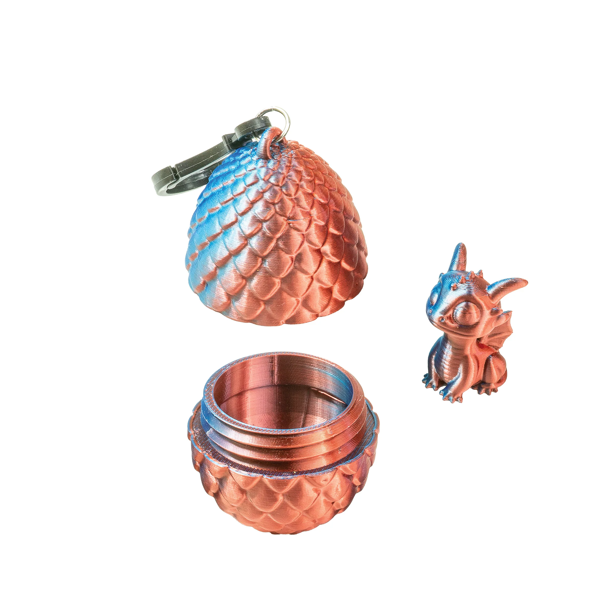 3D Printed Dragon Egg Keychains with Mini Dragon - Image 5