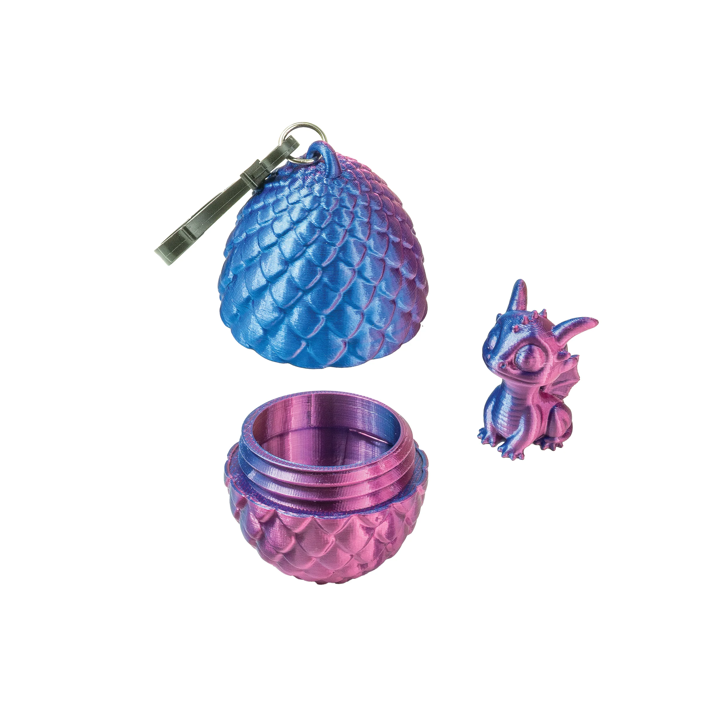 3D Printed Dragon Egg Keychains with Mini Dragon - Image 6