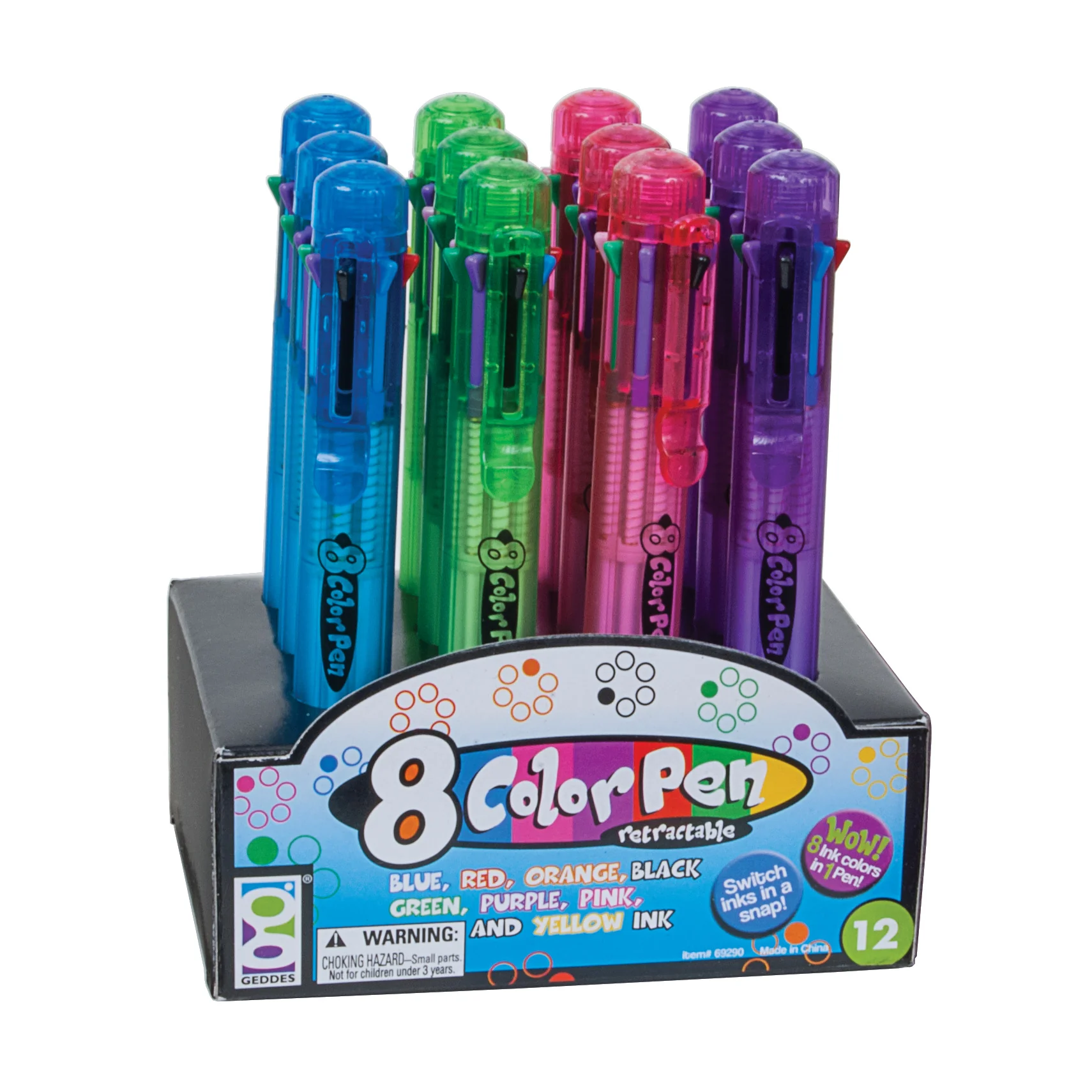 8-Color Pens - 12 per display - Image 3