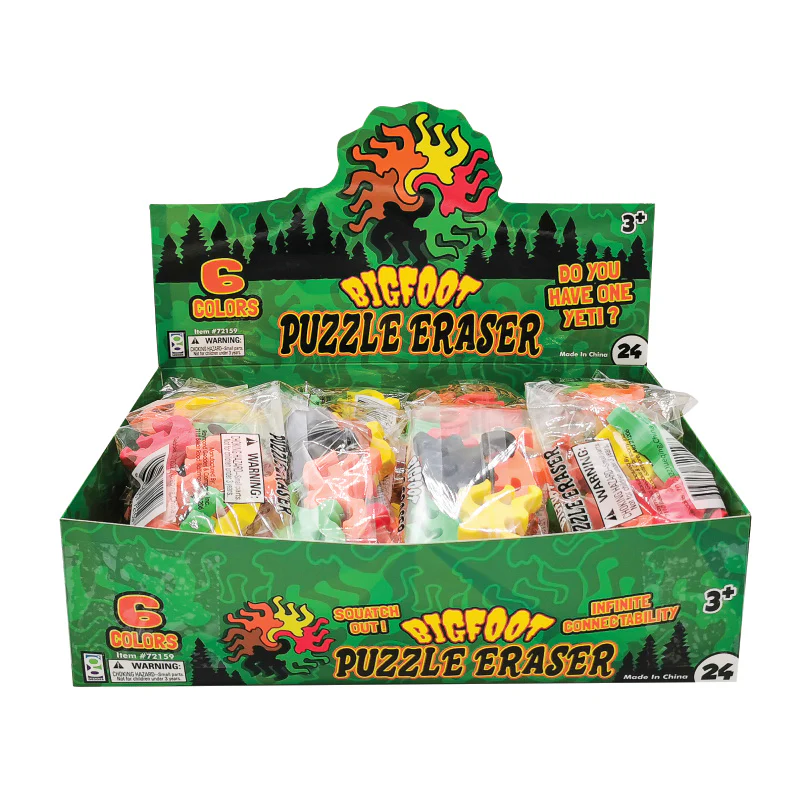 Big Foot Puzzle Erasers - 24 per display - Image 4