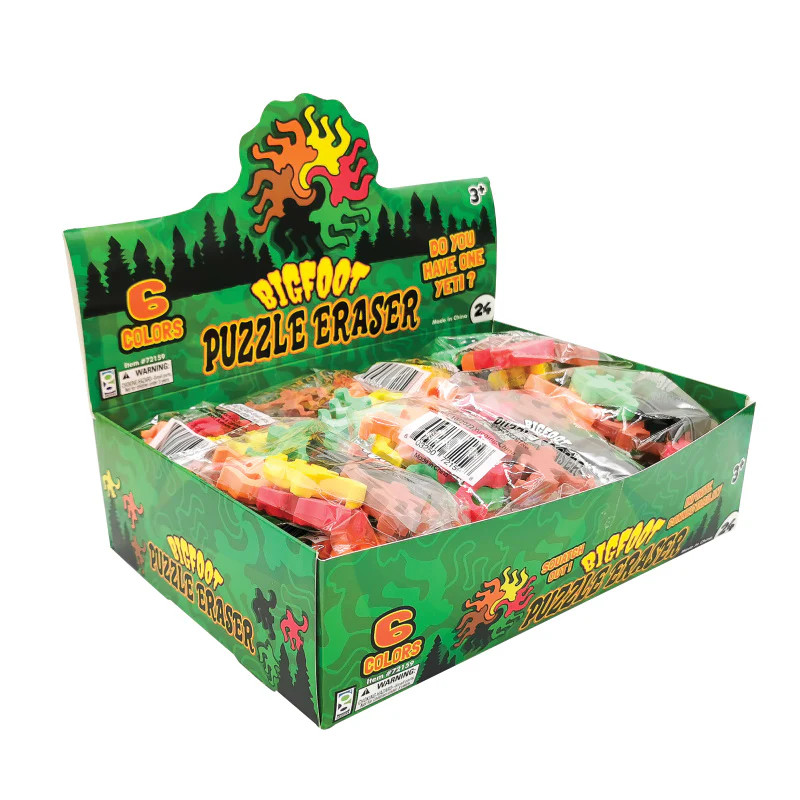Big Foot Puzzle Erasers - 24 per display - Image 5