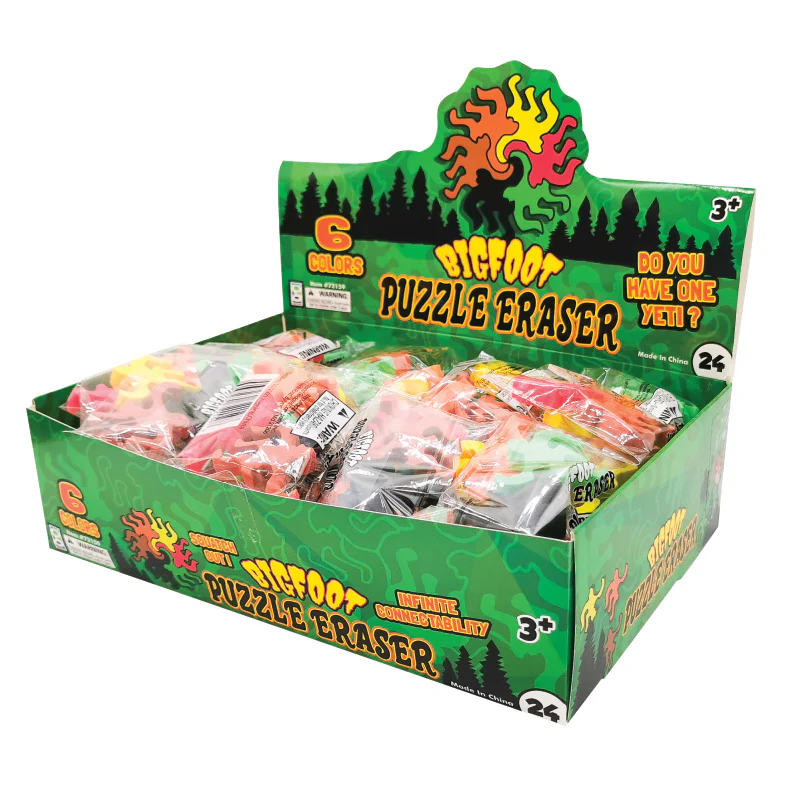 Big Foot Puzzle Erasers - 24 per display - Image 6