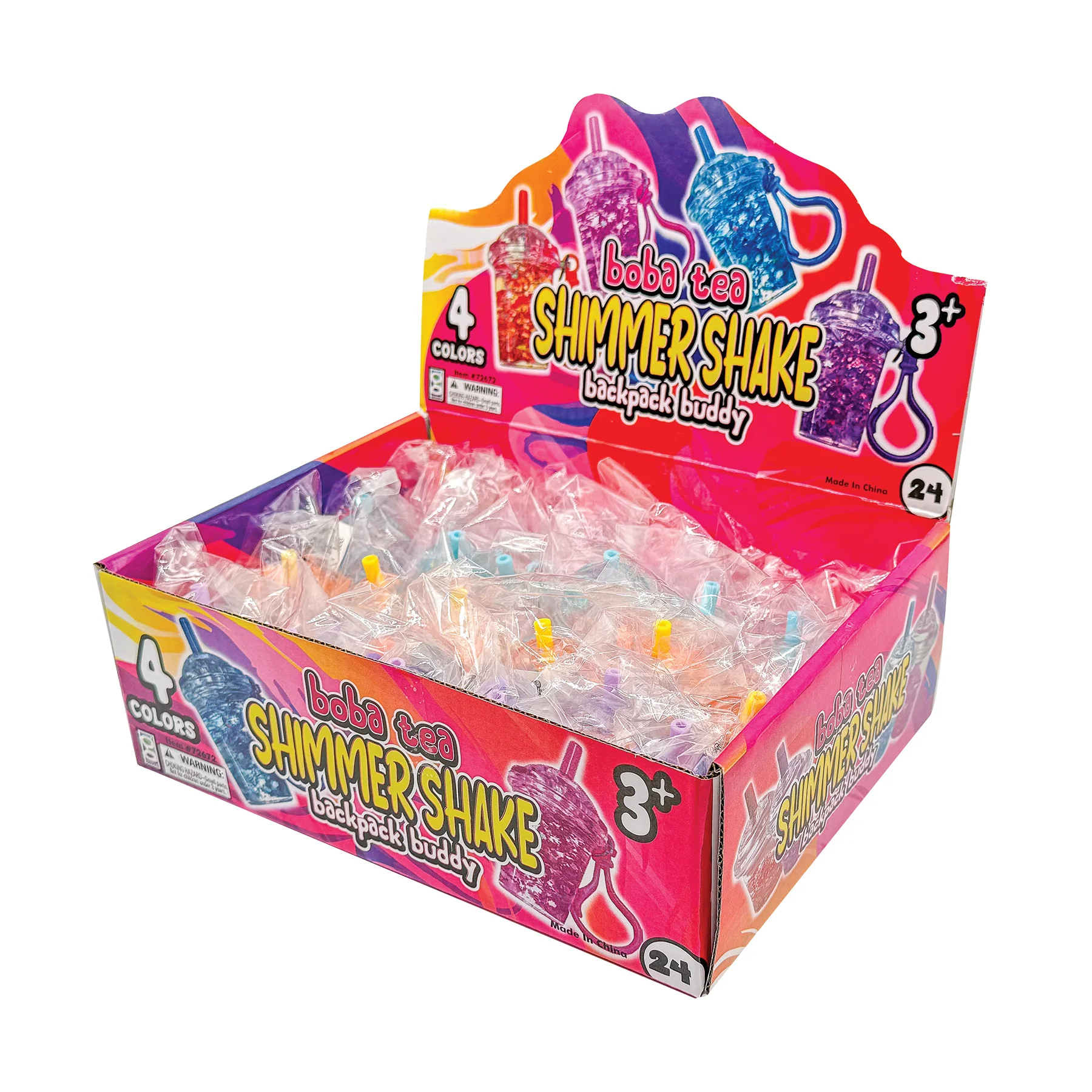 Boba Tea Shimmer Shake Keychain - 24 per display - Image 5