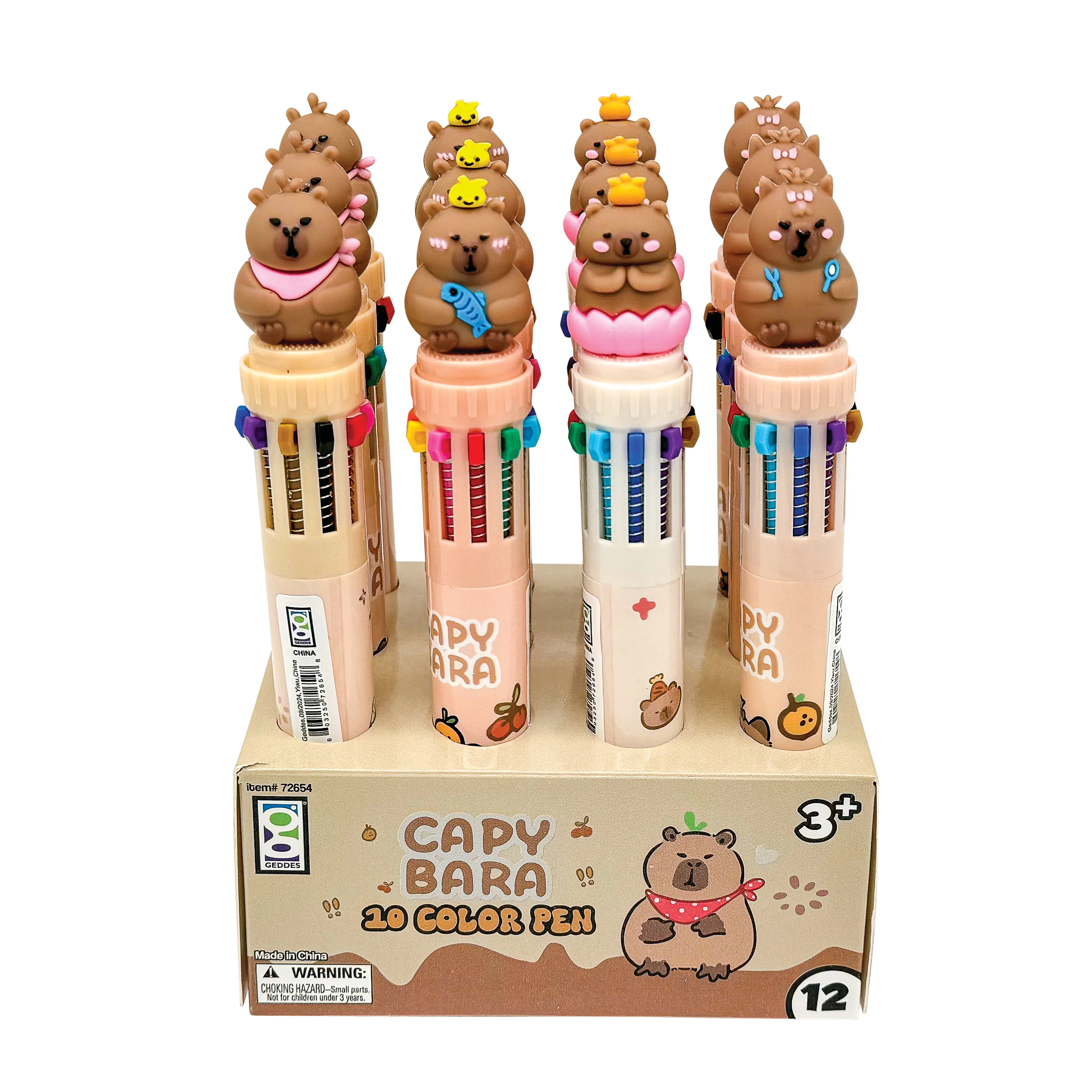 Capybara 10-color Pens - 12 per display - Image 3