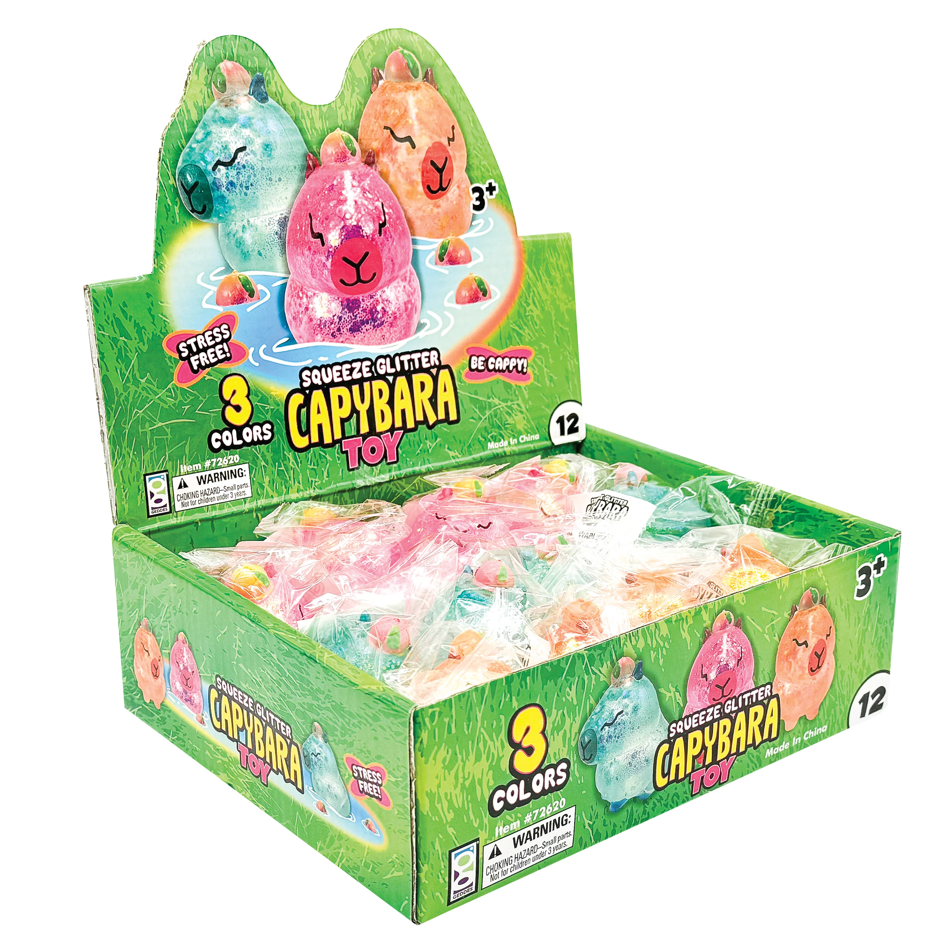 Capybara Glitter Squeeze Toys - 12 per display - Image 4