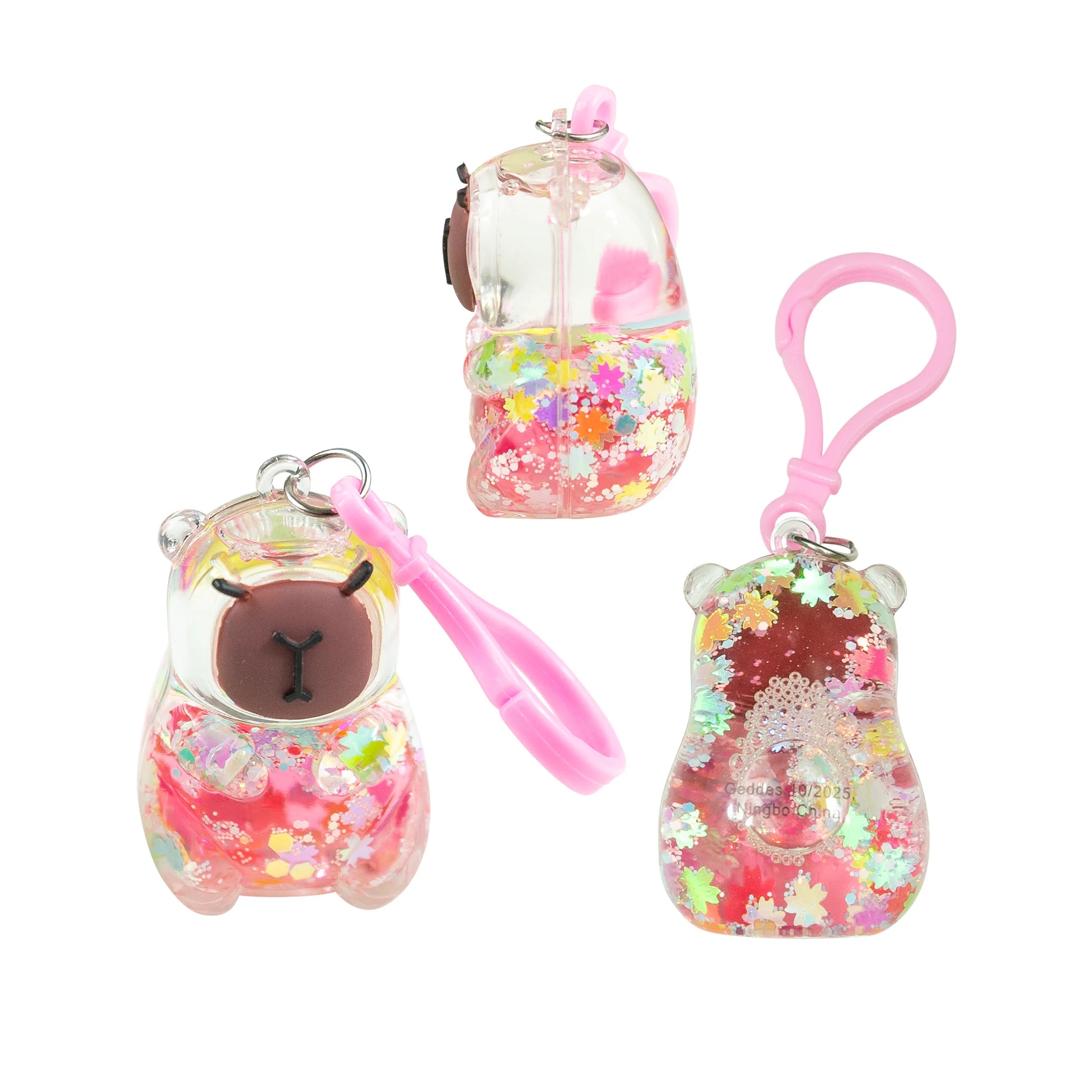 Capybara Shimmer Shake Backpack Buddy Keychain - Image 2