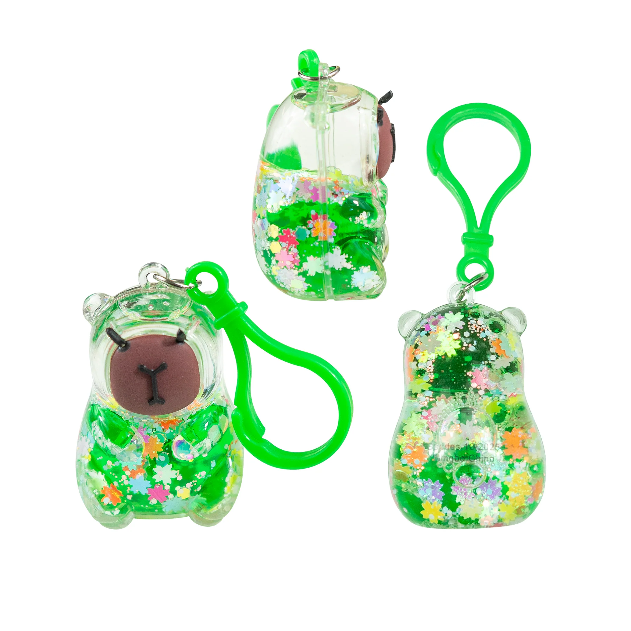 Capybara Shimmer Shake Backpack Buddy Keychain - Image 3