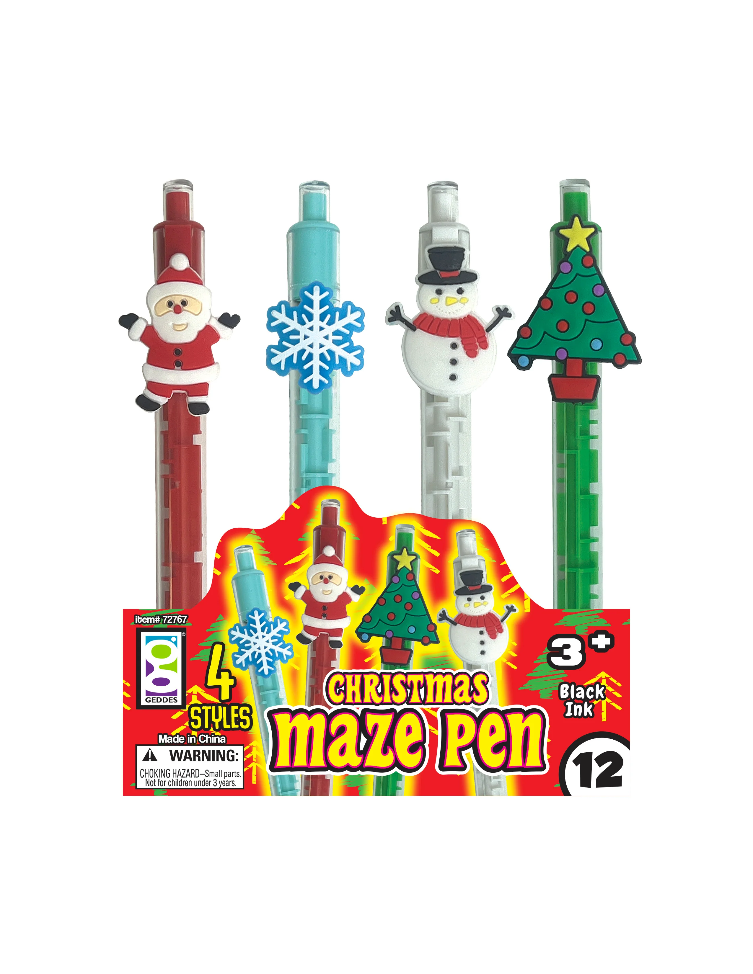 Christmas Maze Pens - 12 per display - Image 2