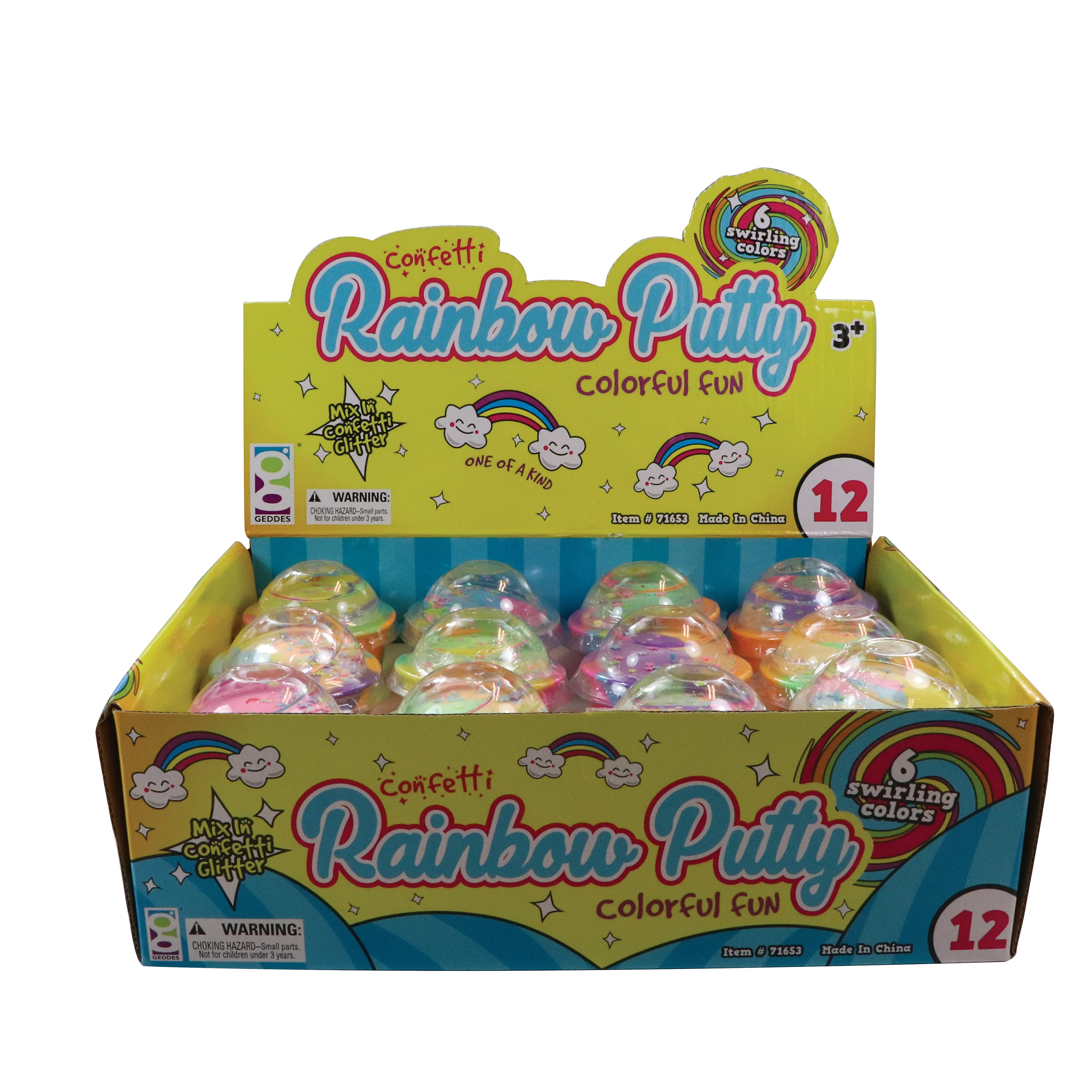 Confetti Rainbow Putty - 12 per display - Image 6