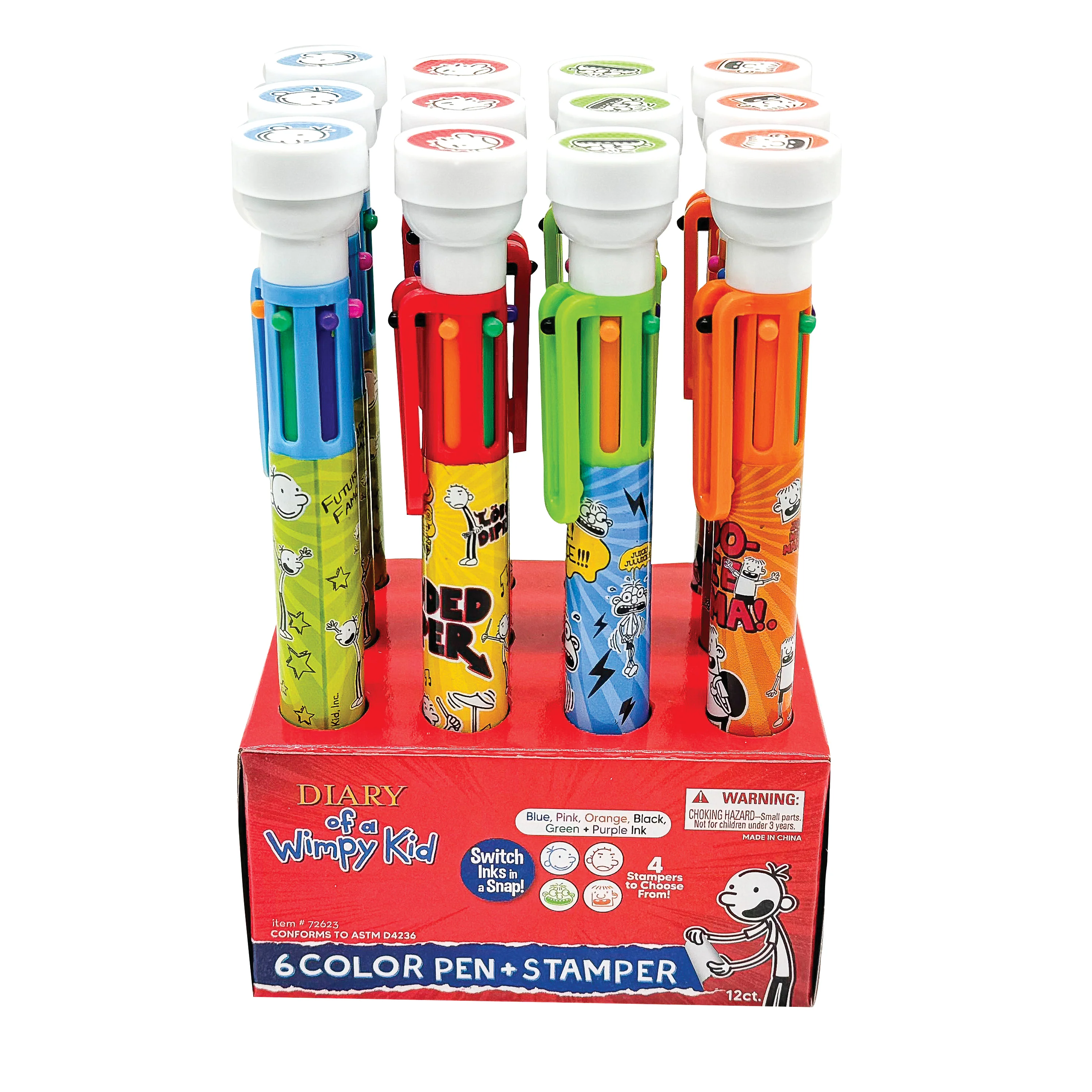 Diary of a Wimpy Kid 6-color Pen with Stamper - 12 per display - Image 6