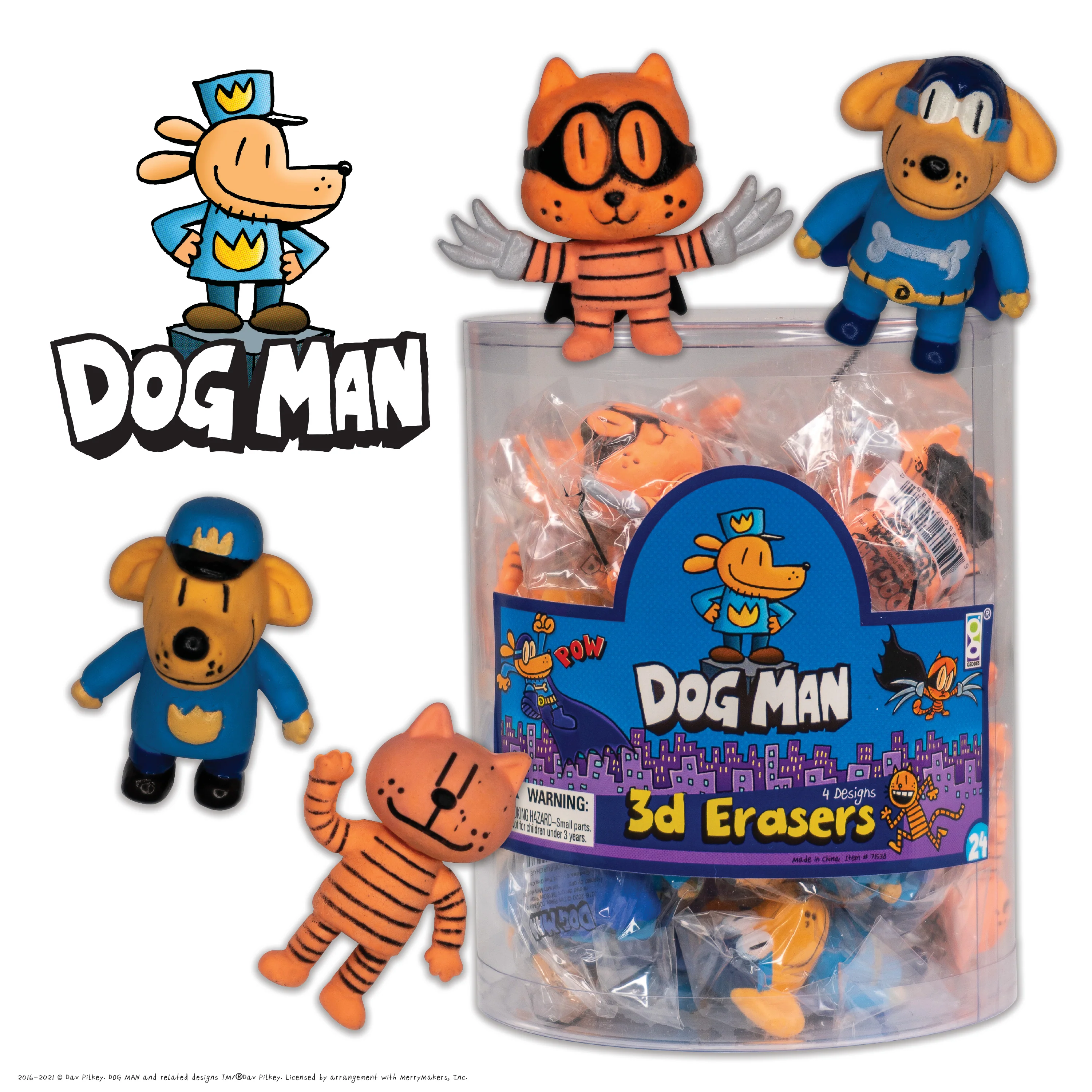 Dog Man 3D Puzzle Erasers - 24 per box - Image 3