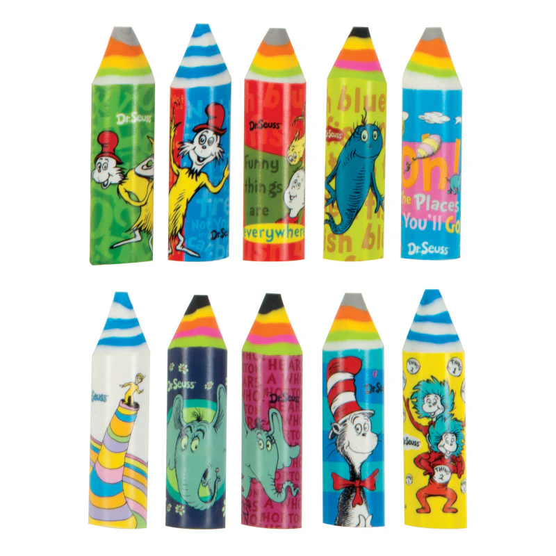 Dr. Seuss™ Crayon Erasers - 24 per bag