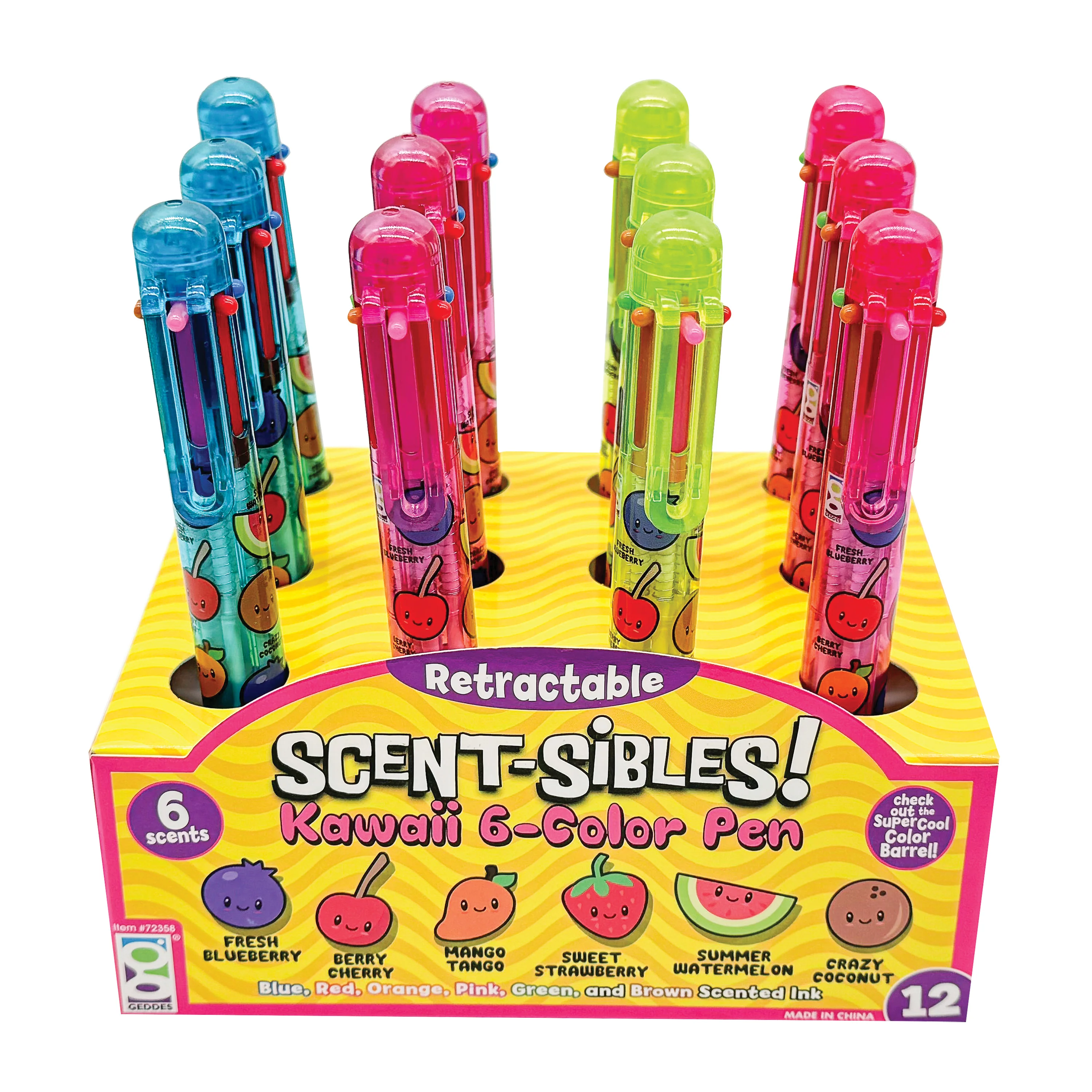 Scent-sibles Kawaii 6-color Pen - 12 per Display - Image 3
