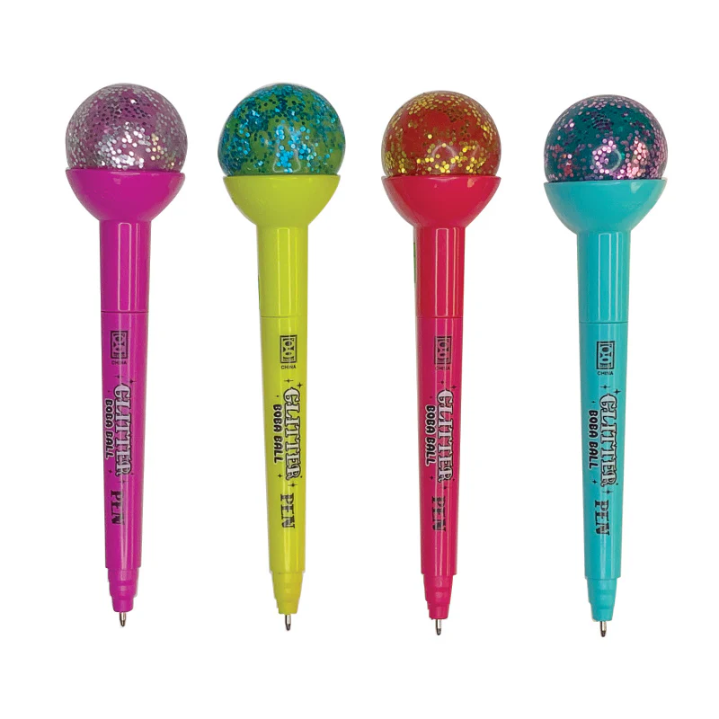 Glitter Boba Pens - 12 per display