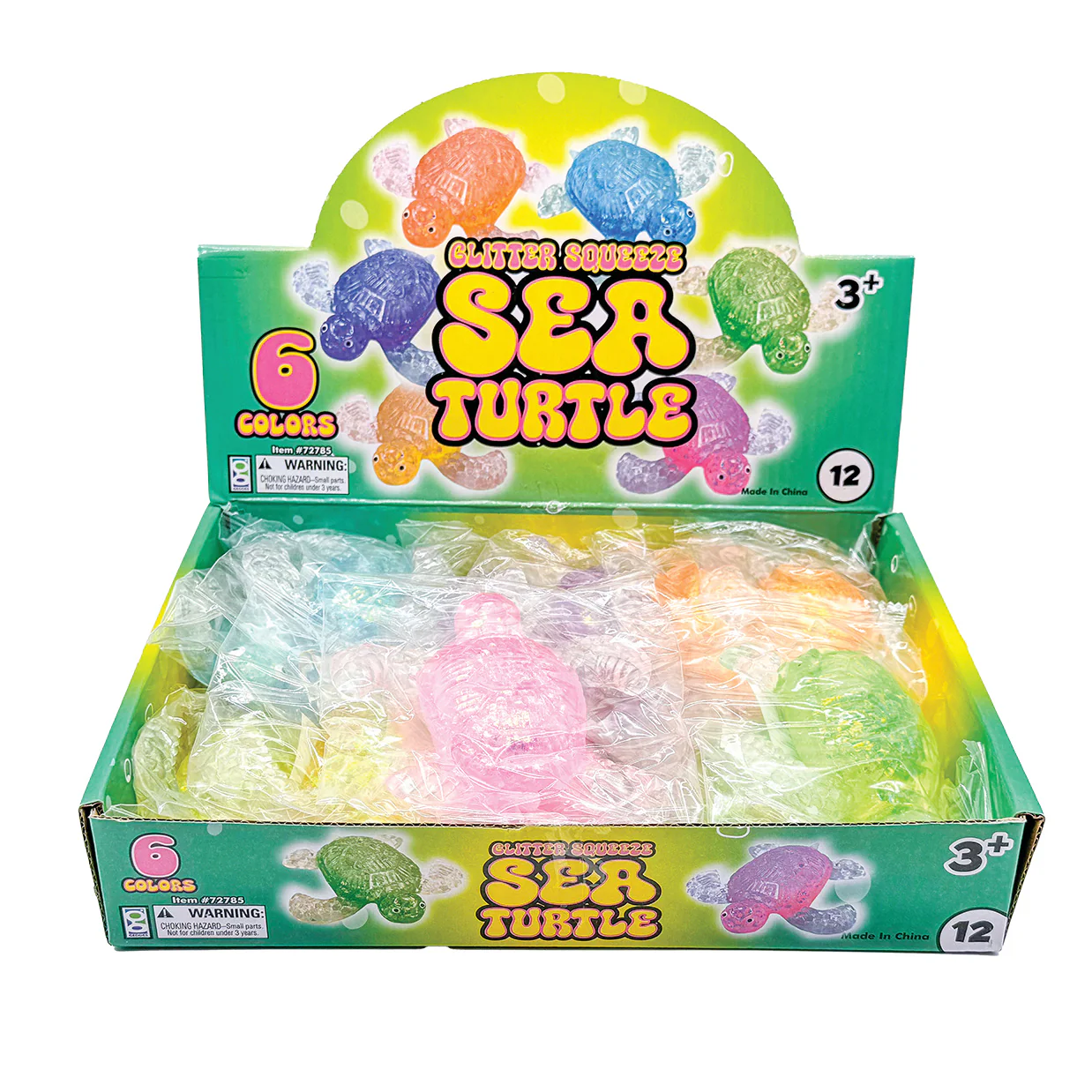 Glitter Squeeze Sea Turtle Toys - 12 per display - Image 14