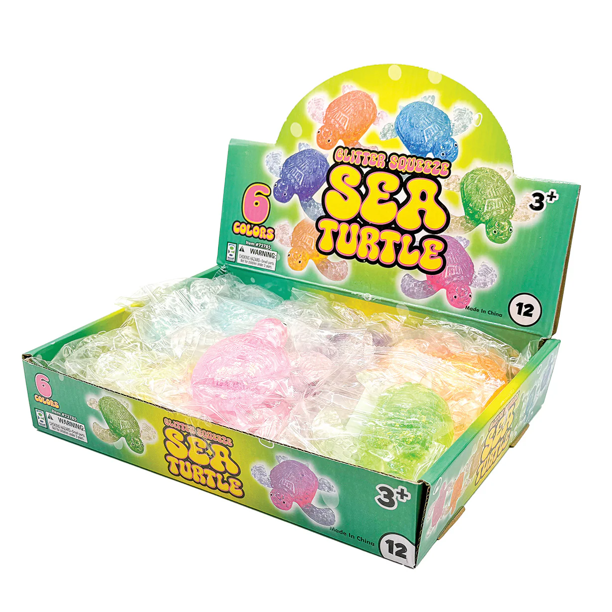 Glitter Squeeze Sea Turtle Toys - 12 per display - Image 16