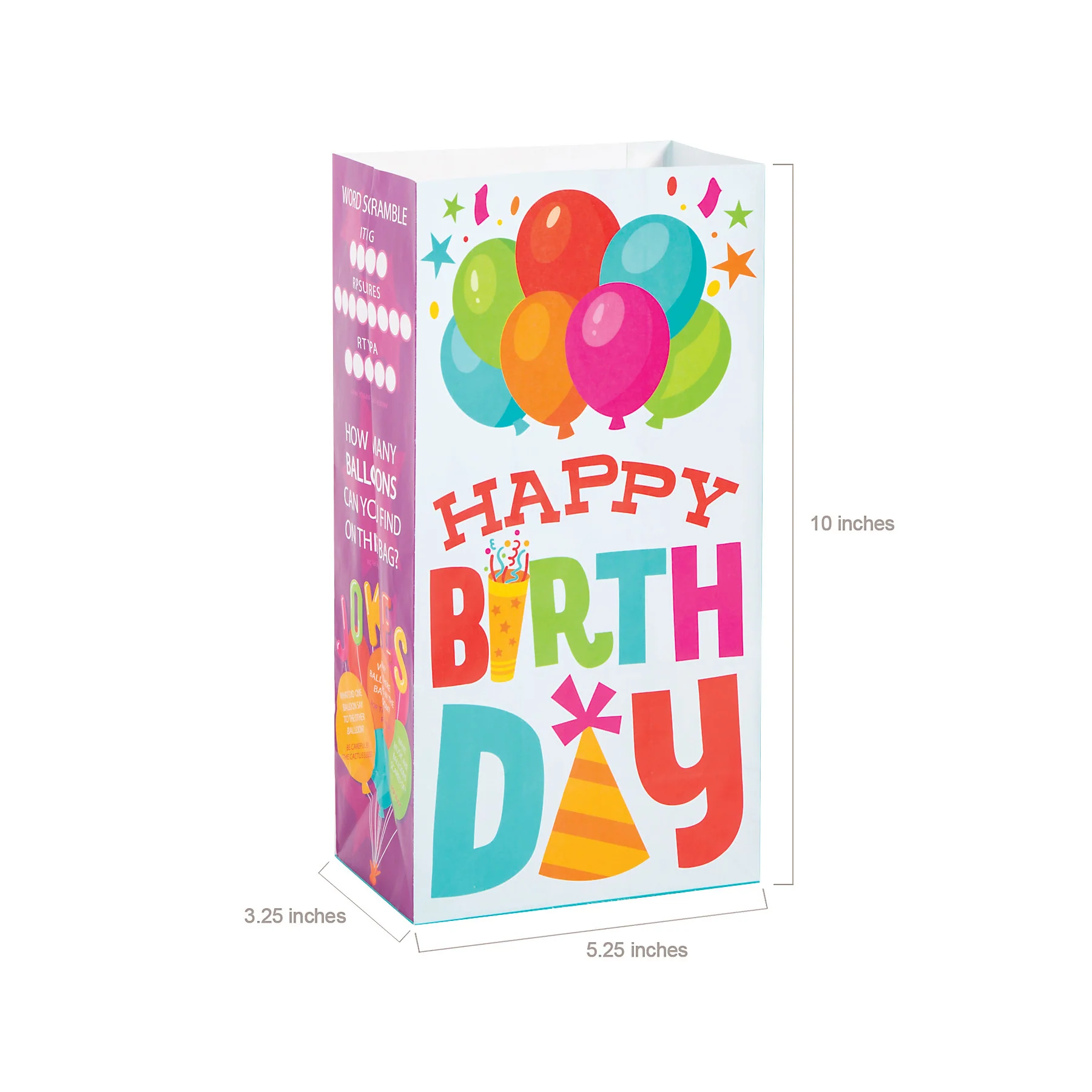 Birthday Party Activity Paper Goodie Bags - 12 count - Image 2