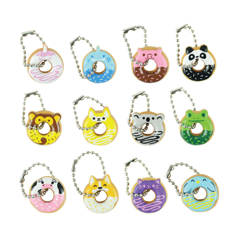 I Love Donuts: Animals Keychain Necklace Assortment - 100 per bag