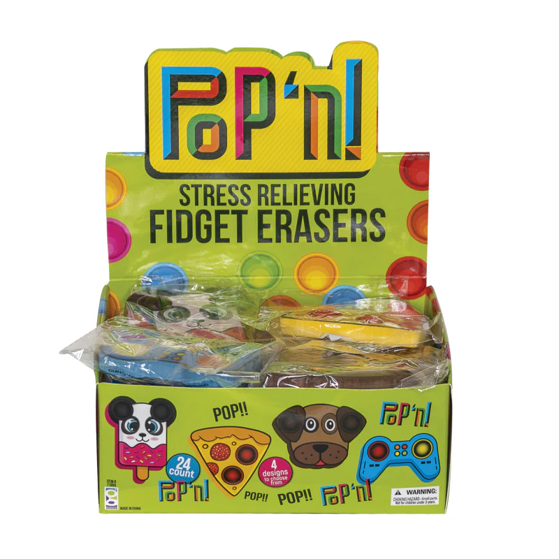 Pop N Erasers - 24 per display - Image 4