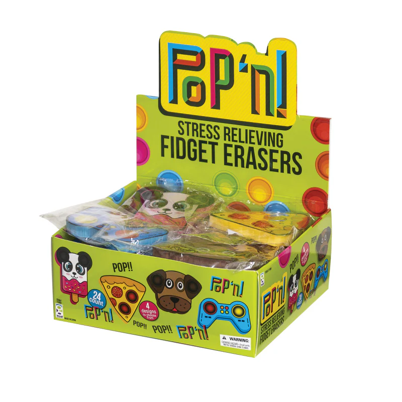 Pop N Erasers - 24 per display - Image 5