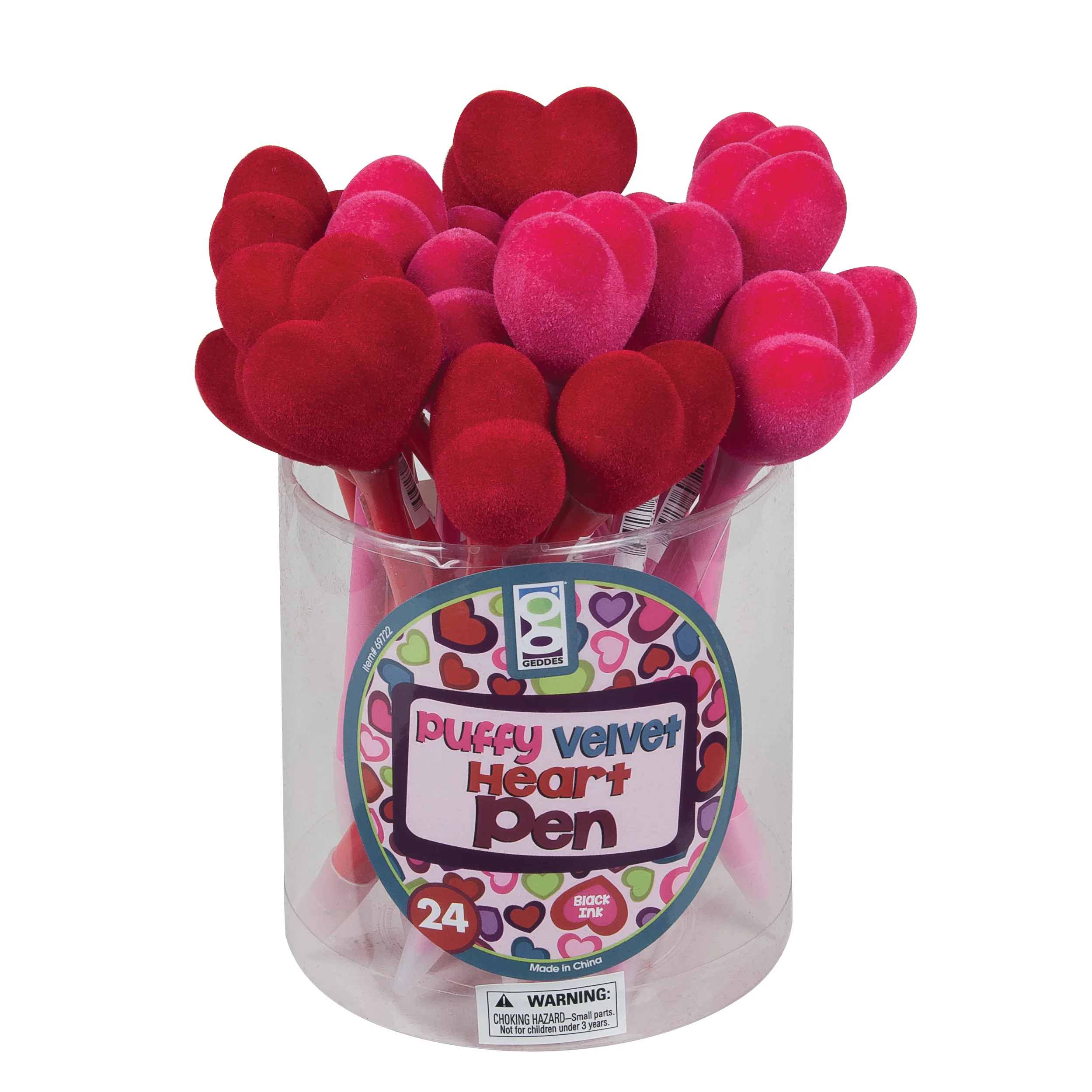 Puffy Velvet Heart Pens - Image 2