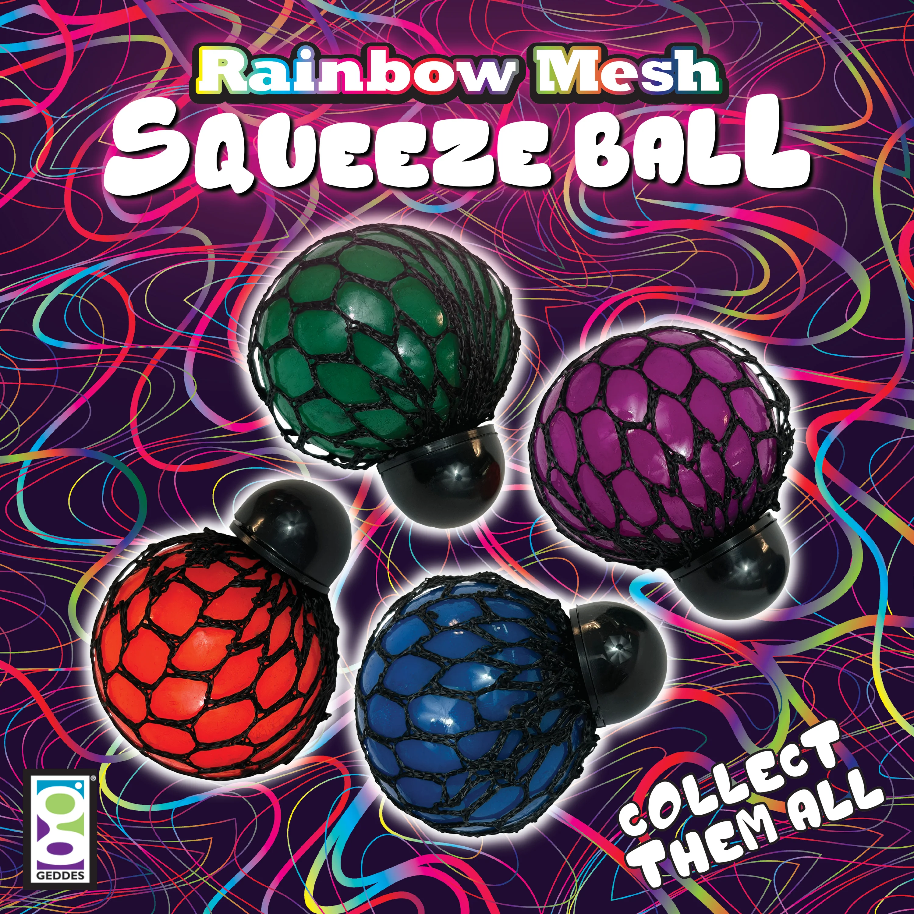 Rainbow Mesh Squeeze Balls - 24 per display - Image 8