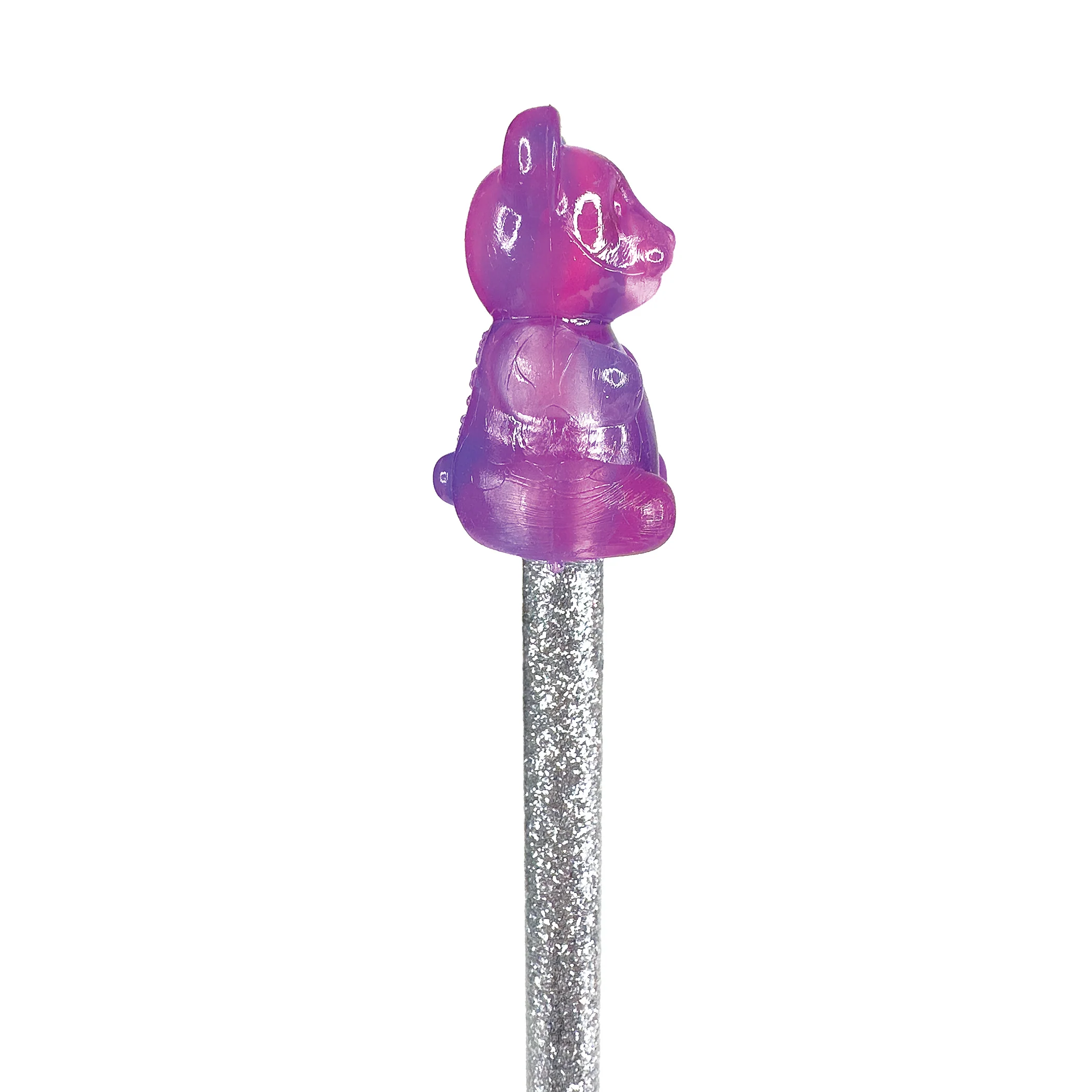Scented 2-Color Gummy Bear Pencil Toppers - 24 per tub - Image 3