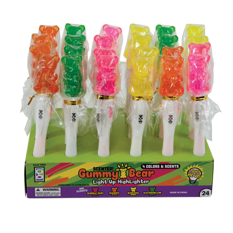 Scented Gummy Bear Light-Up Highlighters - 24 per display - Image 6