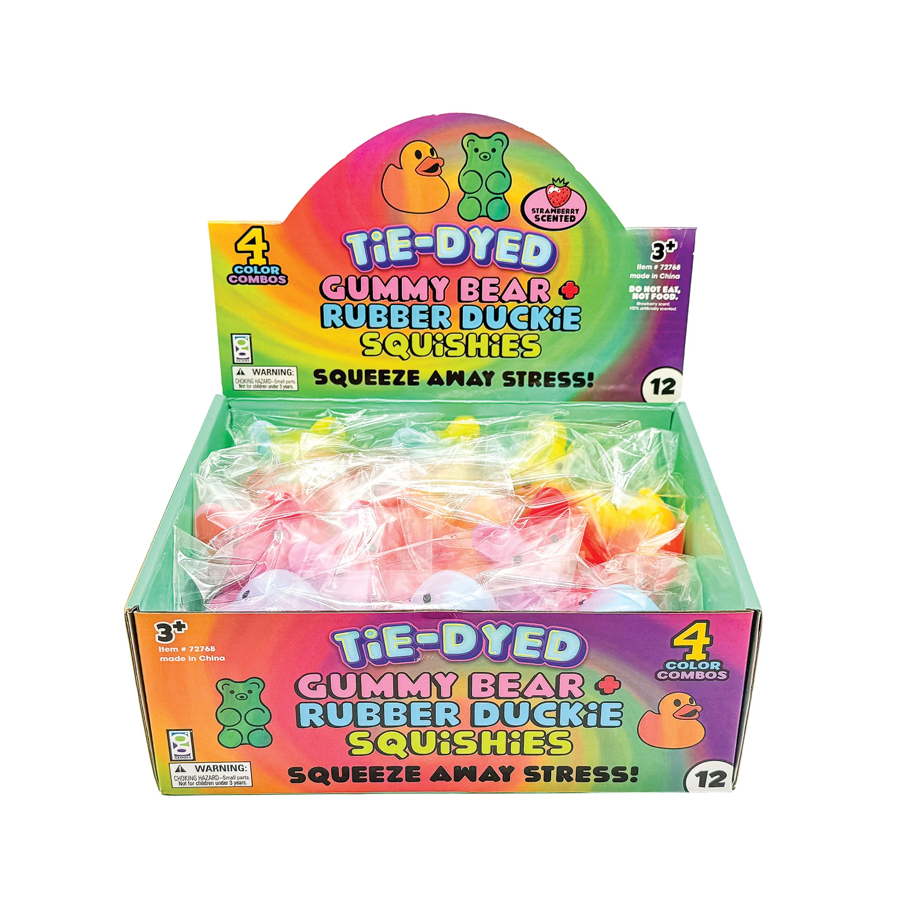 Scented Tie-Dyed Squishy Gummy Bear and Duckie Toys - Image 10
