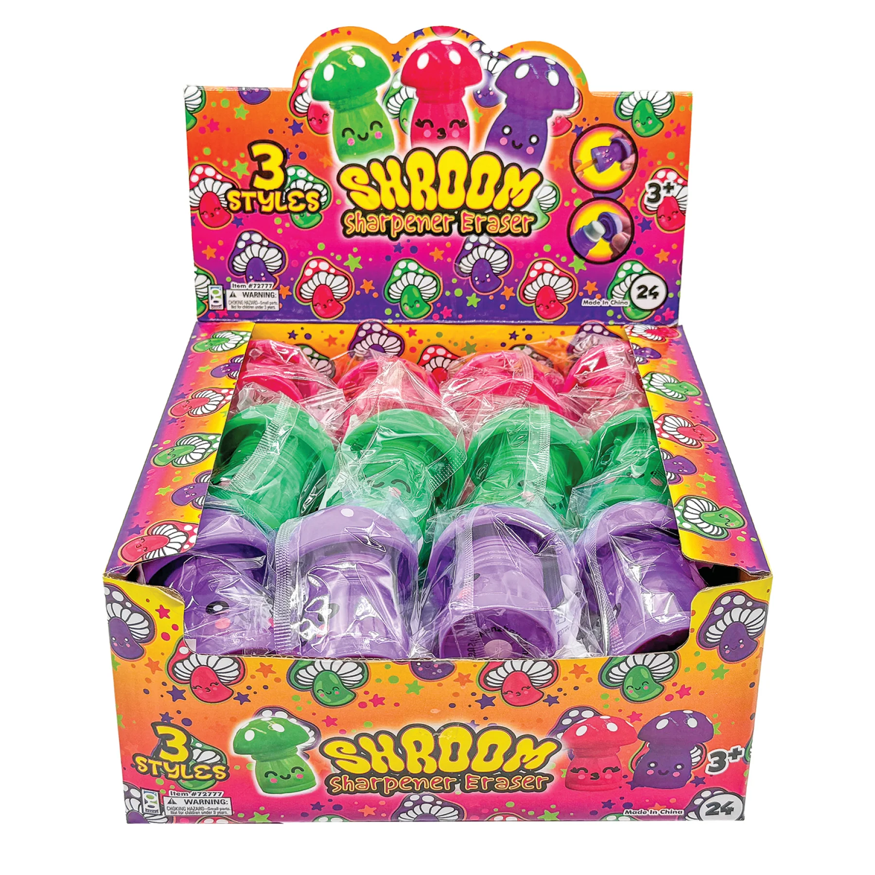 Shroom Sharpener Erasers - 24 per display - Image 11