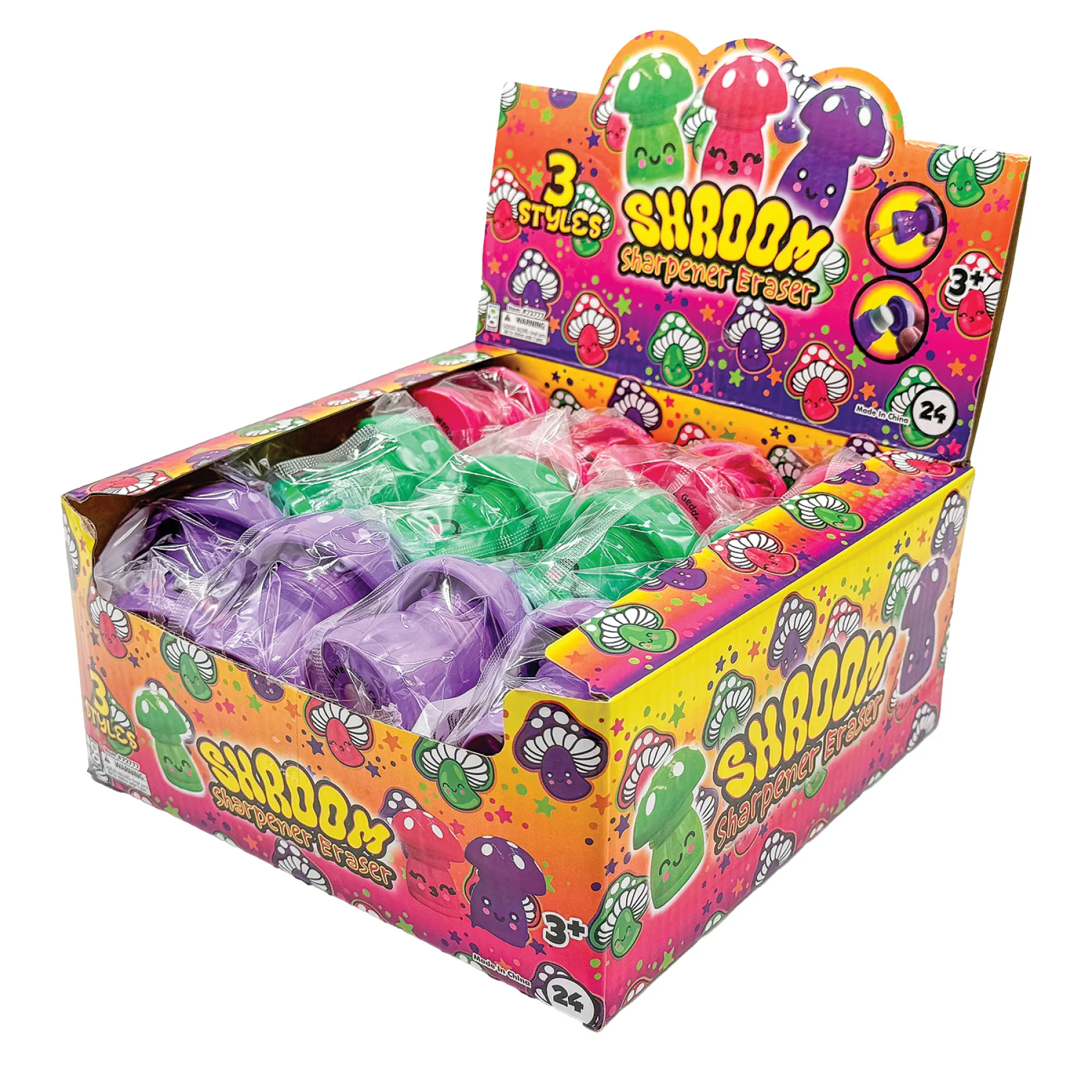 Shroom Sharpener Erasers - 24 per display - Image 12