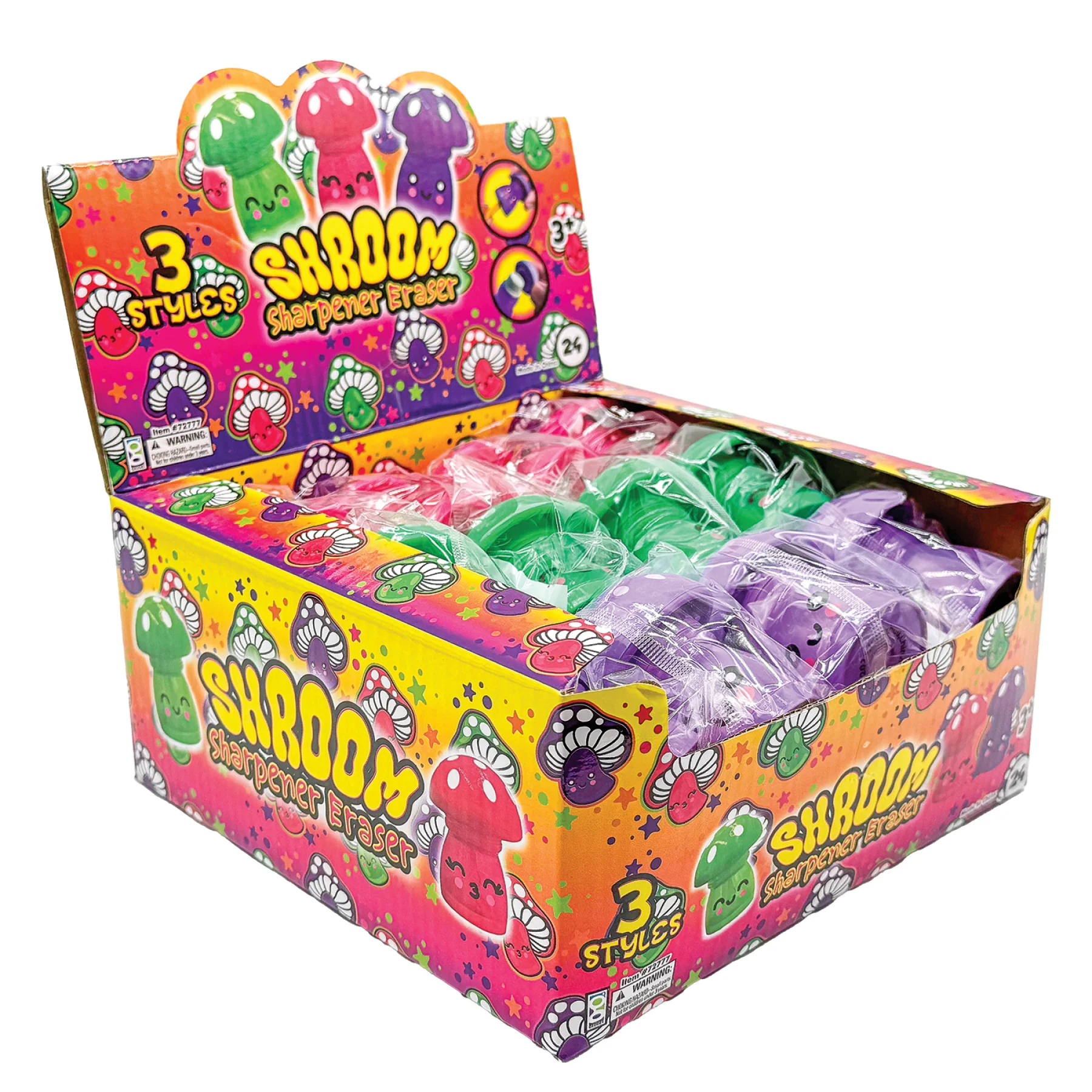 Shroom Sharpener Erasers - 24 per display - Image 13