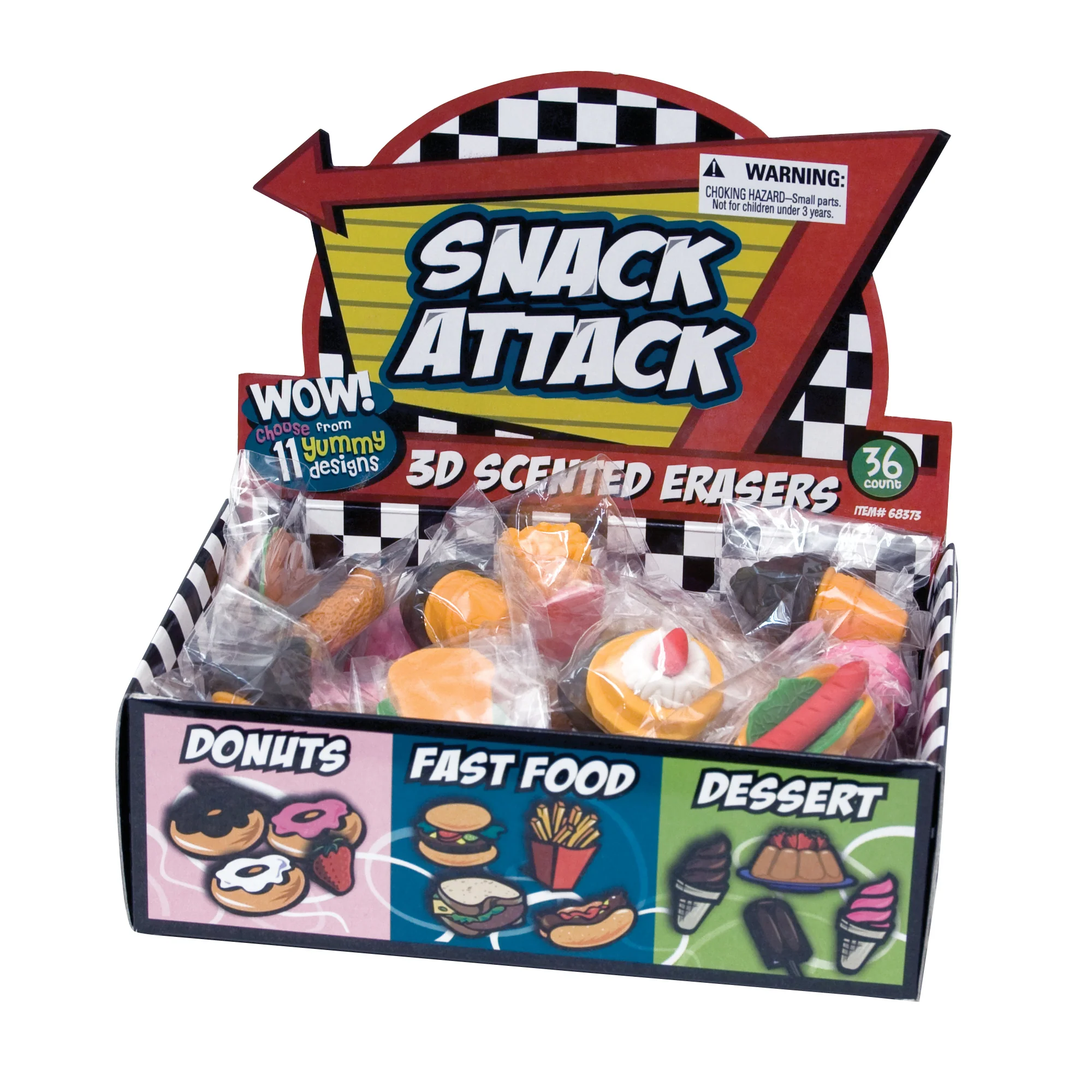Snack Attack 3D Scented Eraser Display - 36 per display - Image 5