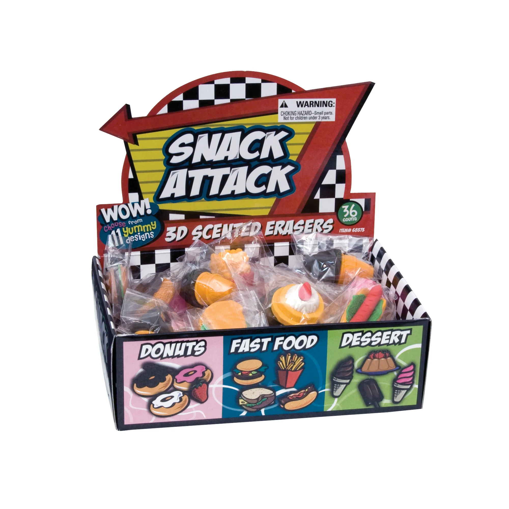 Snack Attack 3D Scented Eraser Display - 36 per display - Image 6