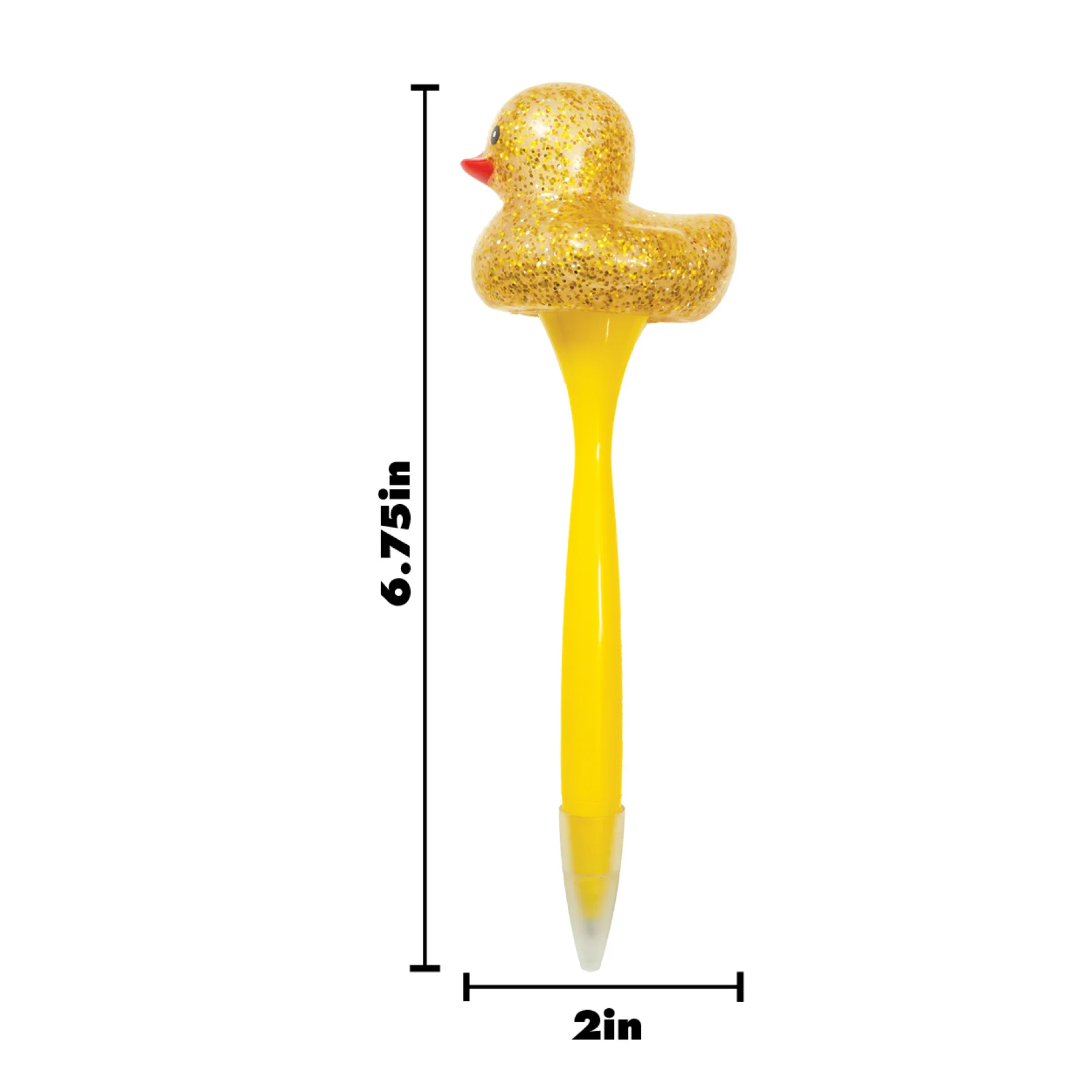 Sparkle & Squeeze Rubber Duck Pens - 12 per tub - Image 2