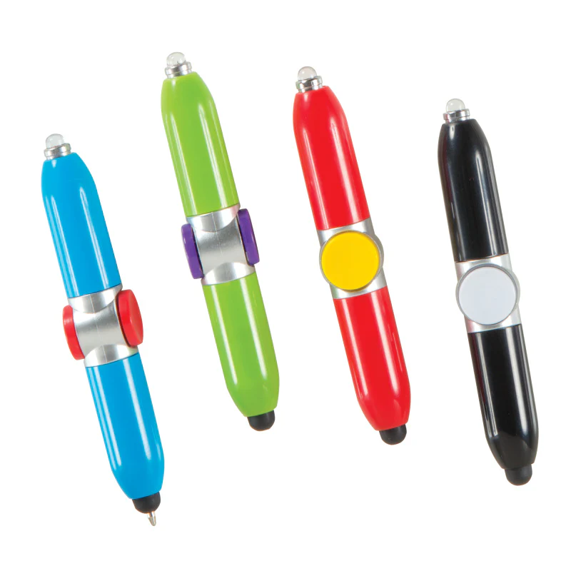 Spinning Pens with Lights - 12 per tub