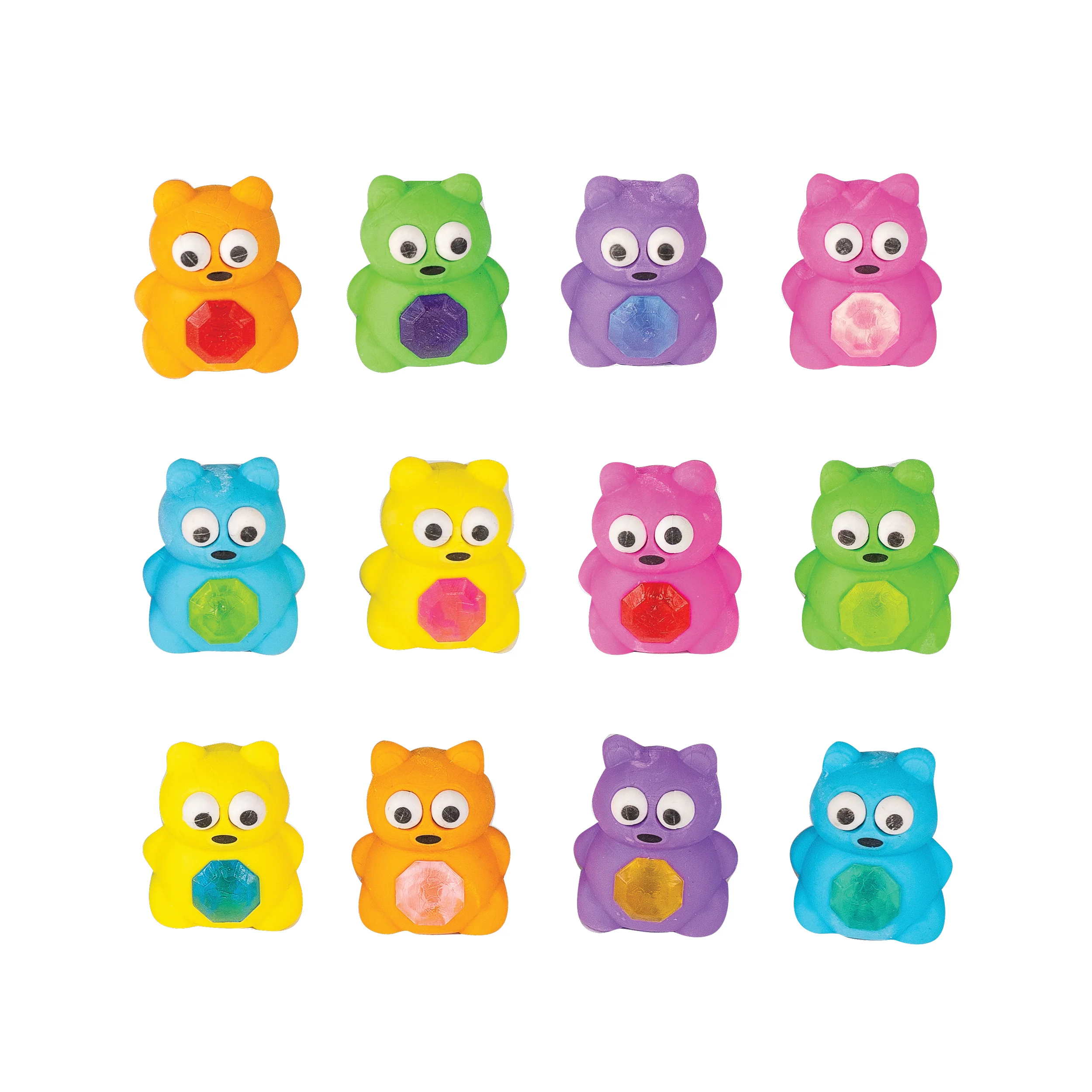 Squishy Birthstone Bear Eraser Friends - 36 per display - Image 3