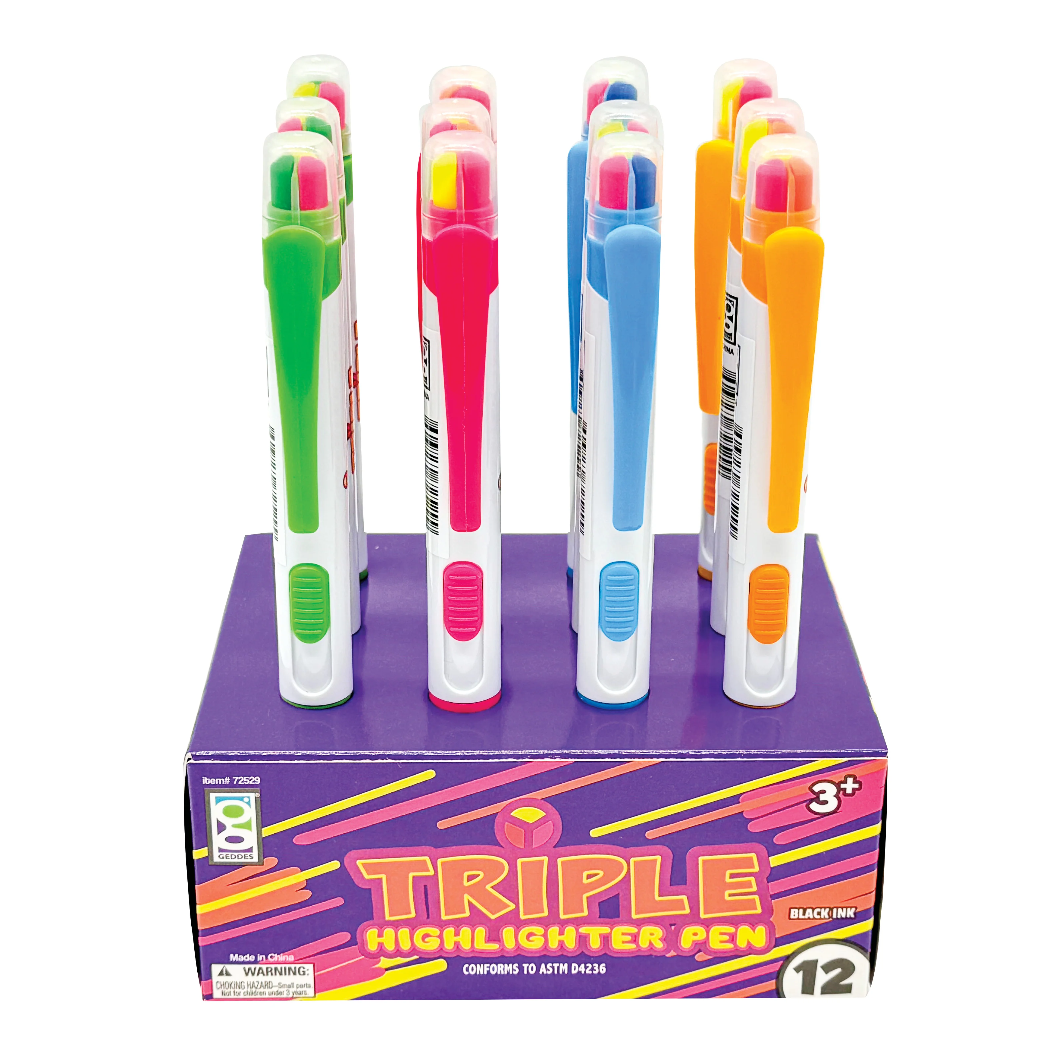 Triple Highlighter Pen - 12 per Display - Image 2