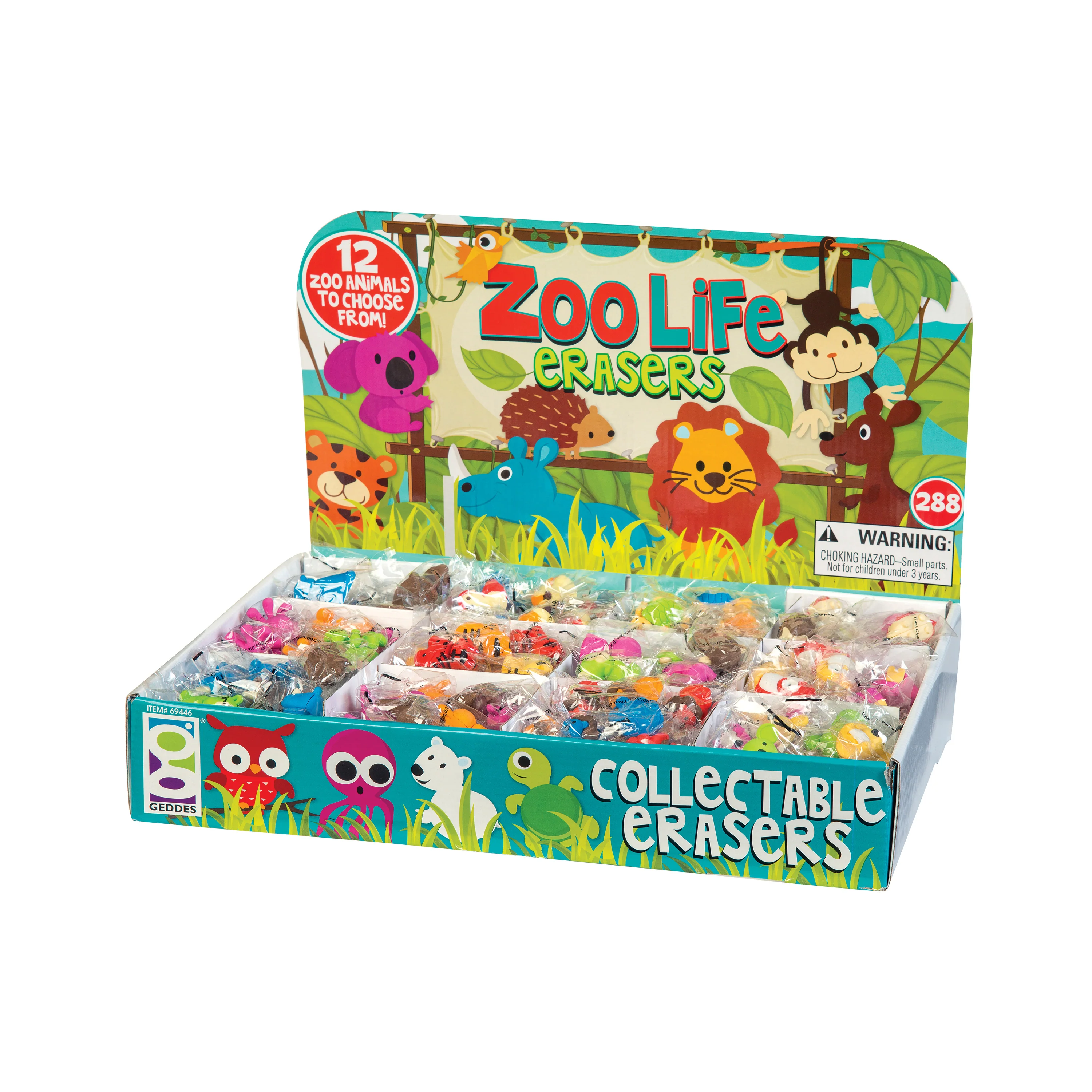 Zoo Life Eraser Display - 288 per display - Image 4